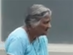 Aajji entering the&nbsp;Ashram