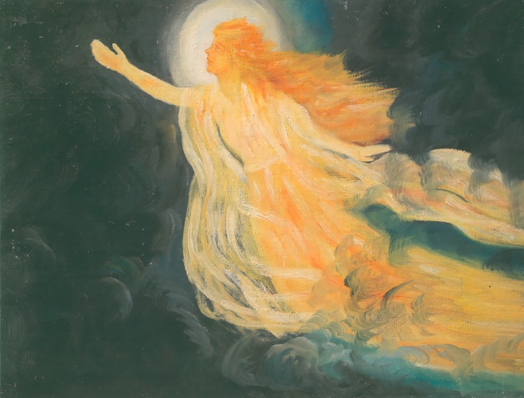 Flaming from her&nbsp;body