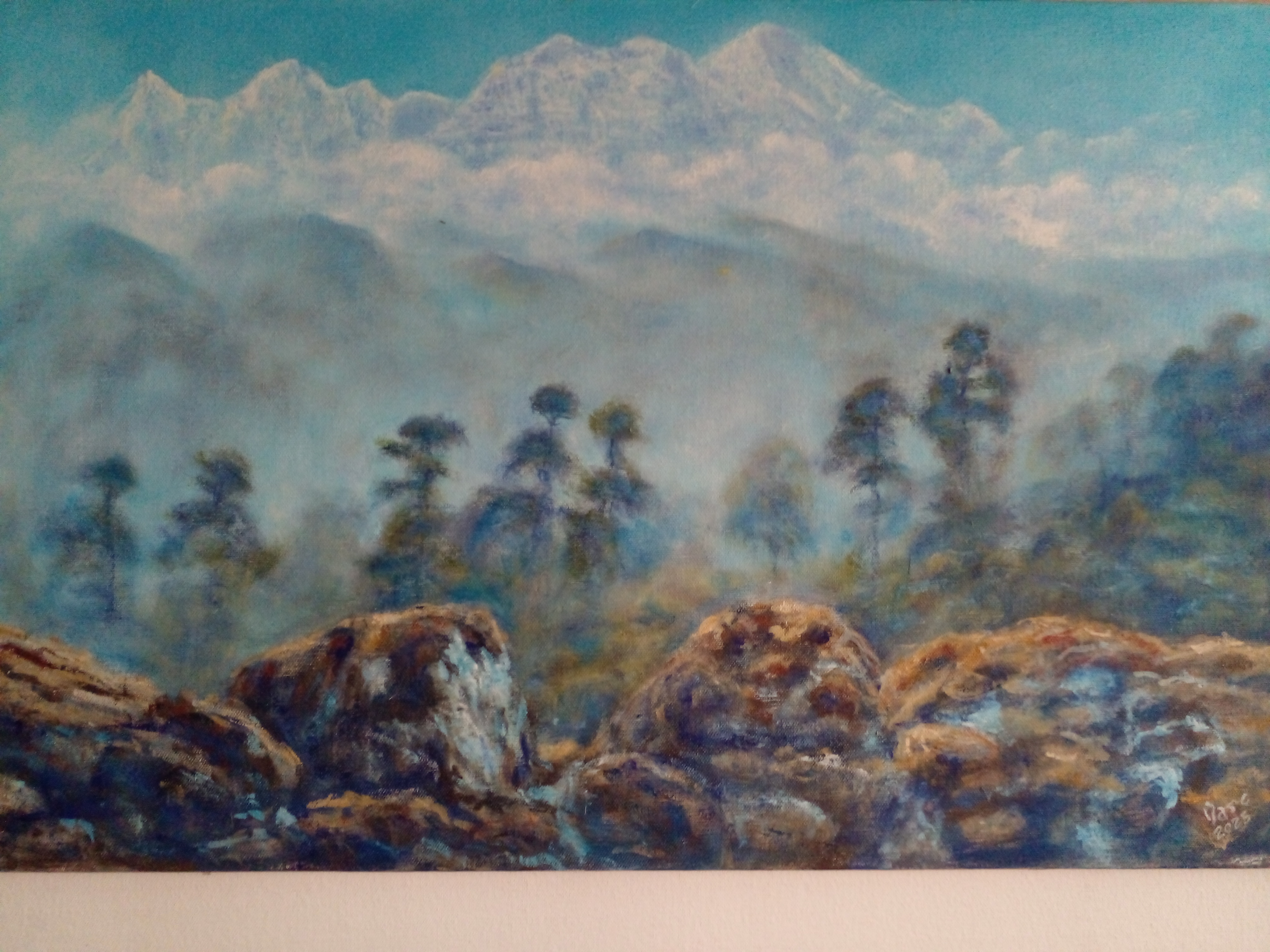 Some more oil paintings of the Himalaya by Marc D